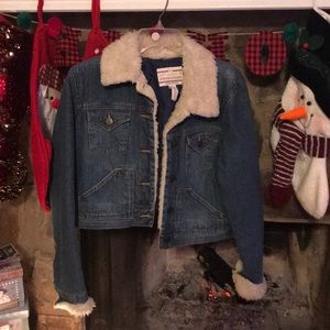 Aeropostale fur jean jacket